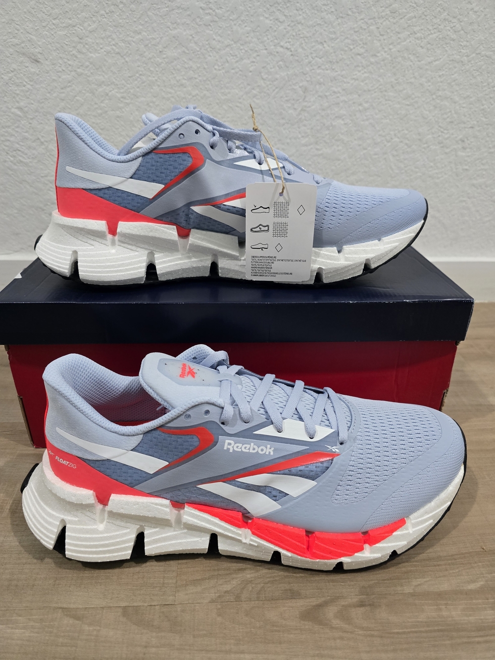 Reebok Floatzig 1 Light Blue & Neon Pink Runner Shoes